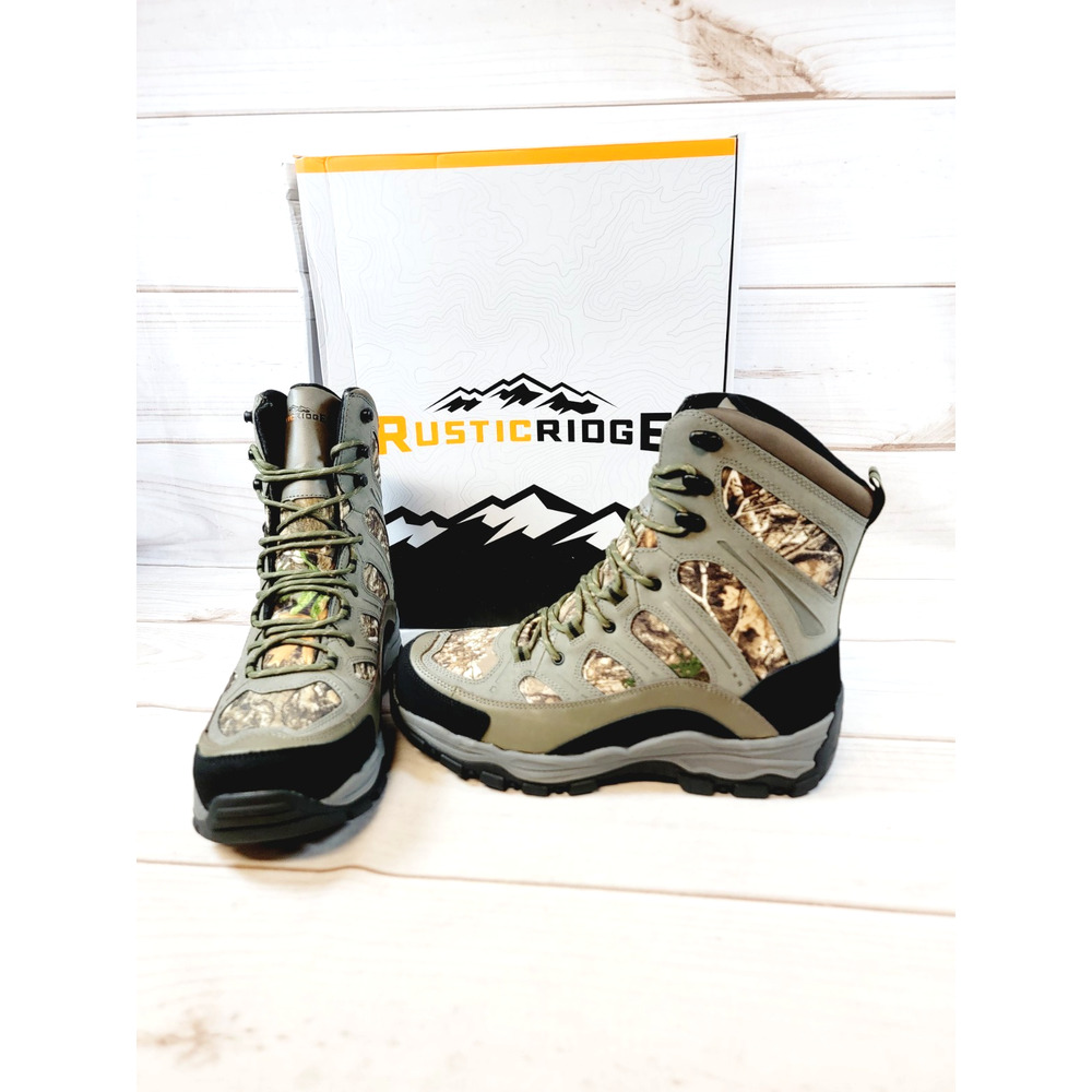Rustic Ridge Hunting Boots Real Tree Camo size 11.5 M style 1742275 NEW